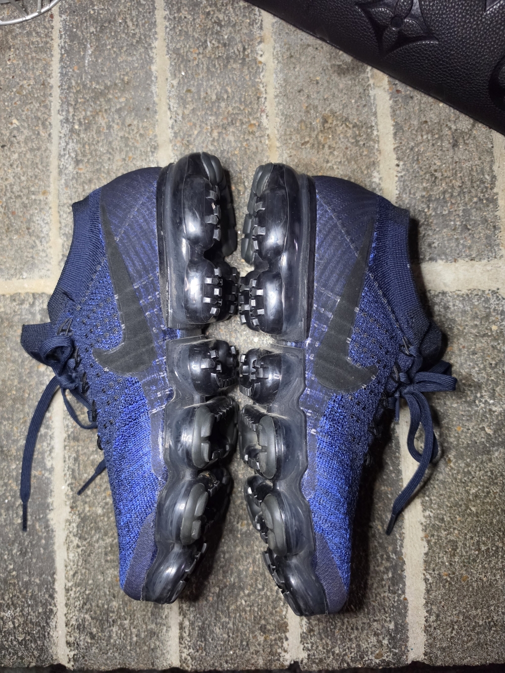 Nike Air VaporMax Flyknit Men's Running Shoes - Navy/Black